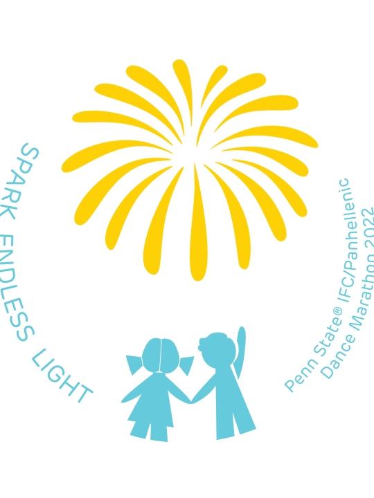 2022 THON LOGO with sparks of light graphic