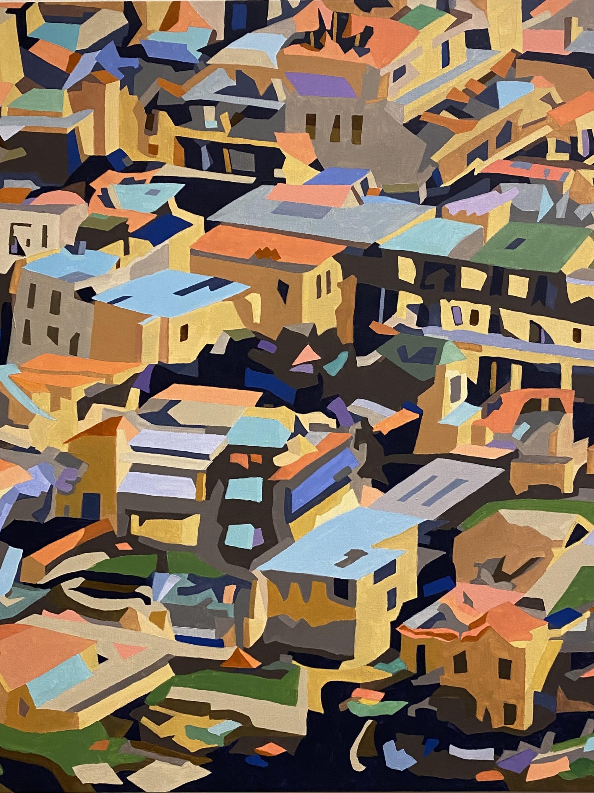Colorful buildings from above