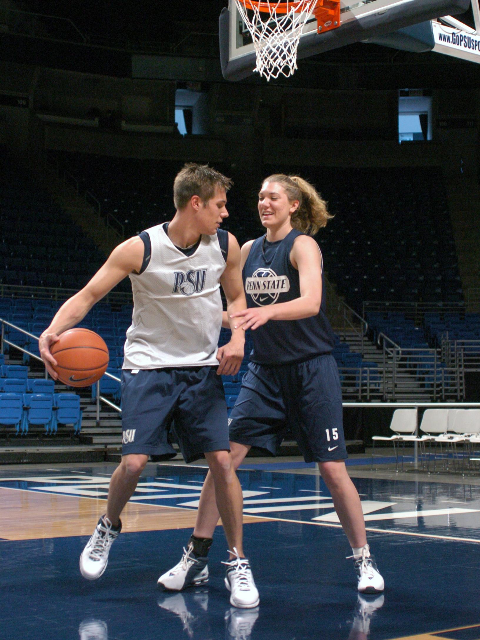 Jason Streeter and Amanda Brown basketball