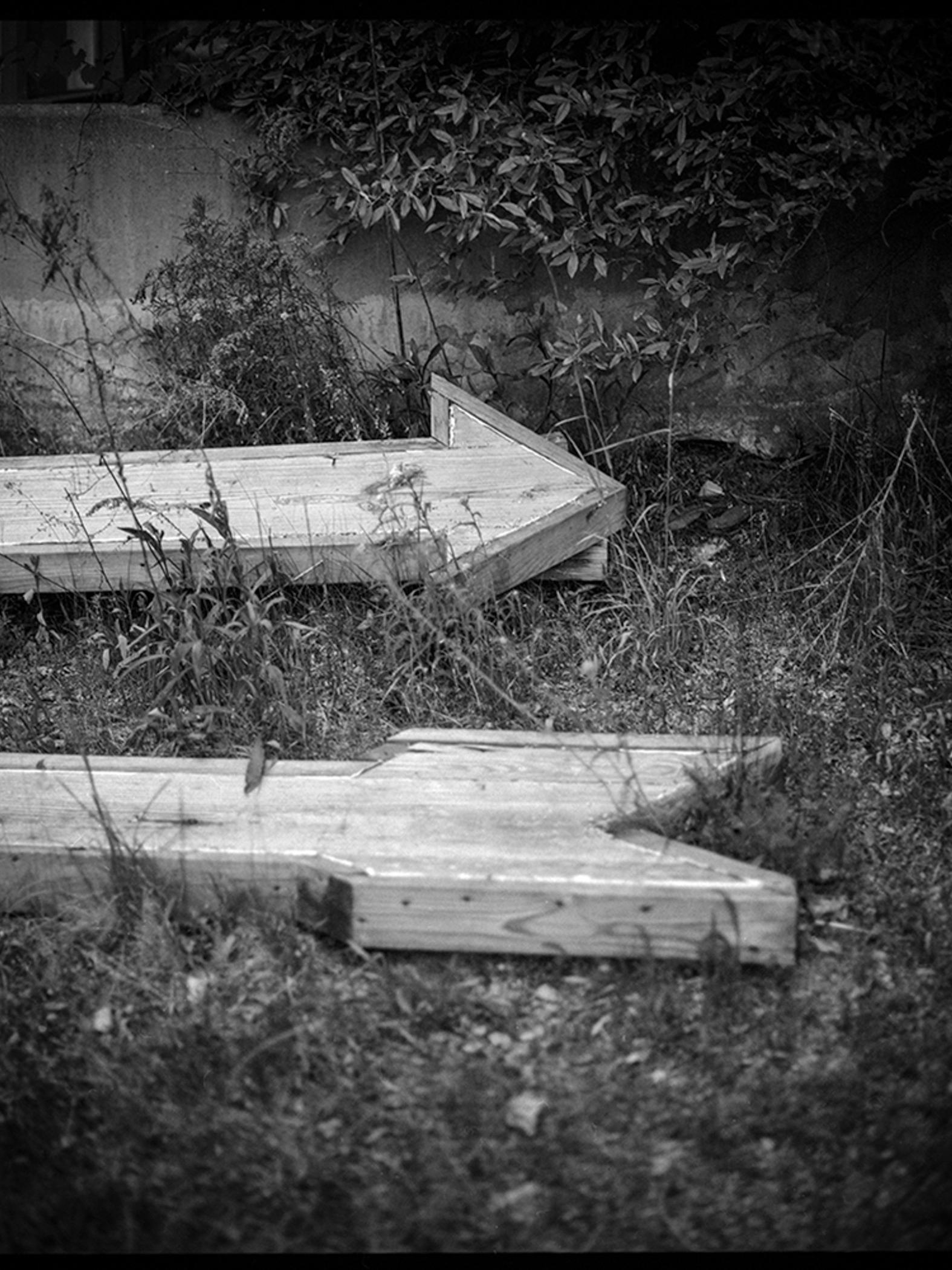“Out of Bounds,” a medium-format black-and-white photograph by Joanna Knox Yoder