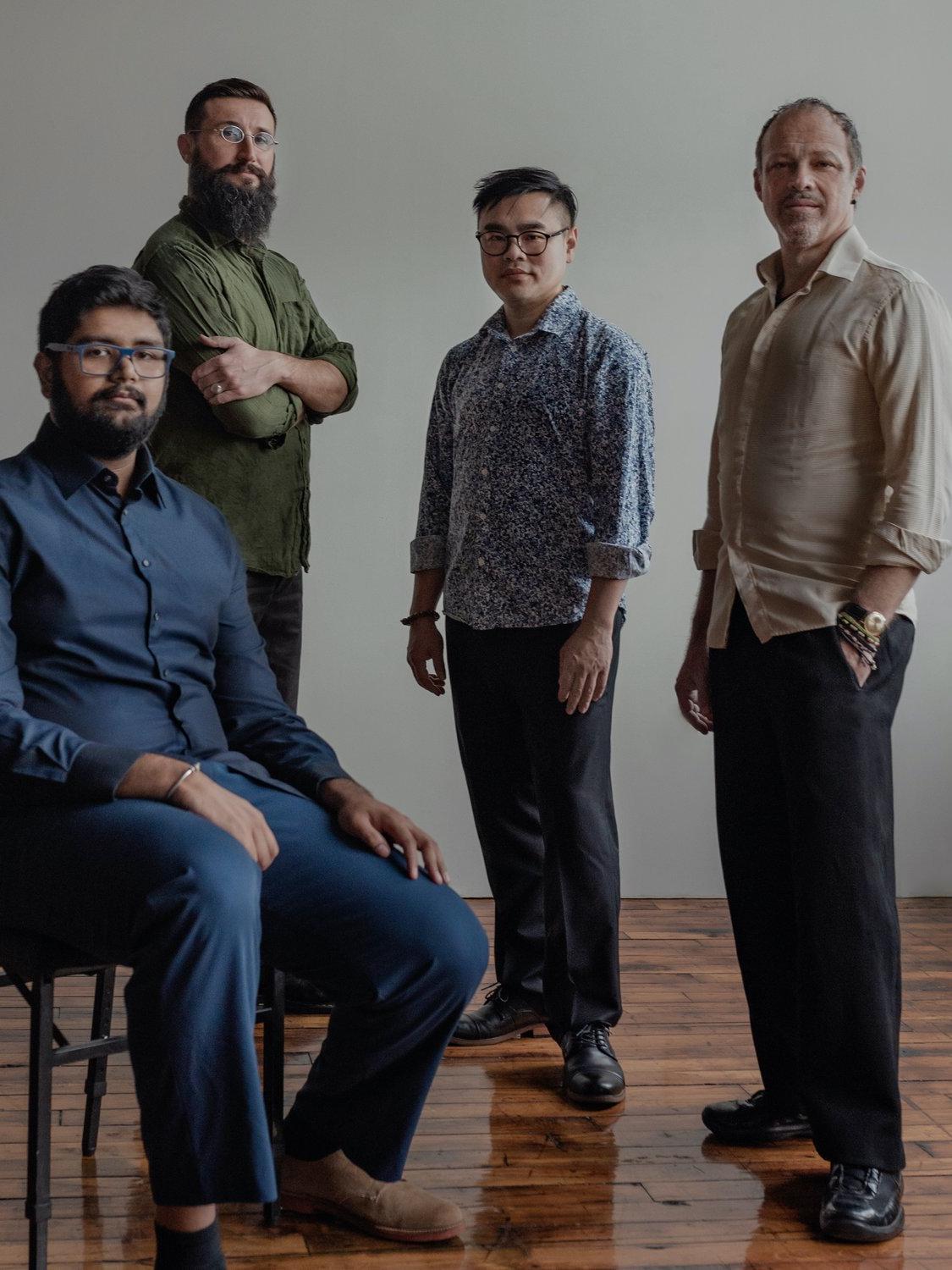 A publicity photo of the chamber music ensemble Sirius Quartet.