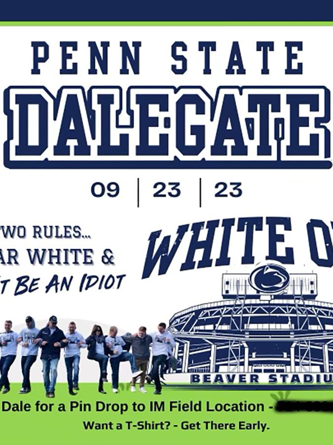 A photo of the text on T-shirts printed for the Sept. 23 Dalegate.