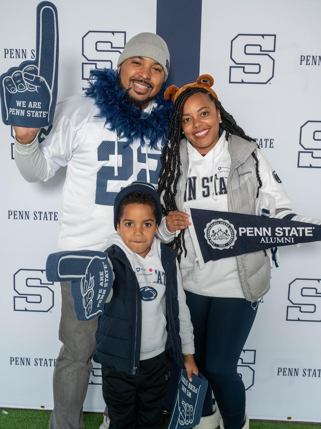 Alums Daivy Dambreville and Teleicia Dambreville with their son, Clay Dambreville