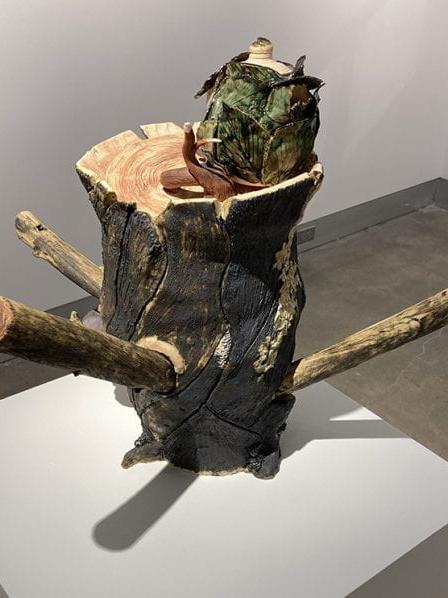 Sculpture of a tree stump