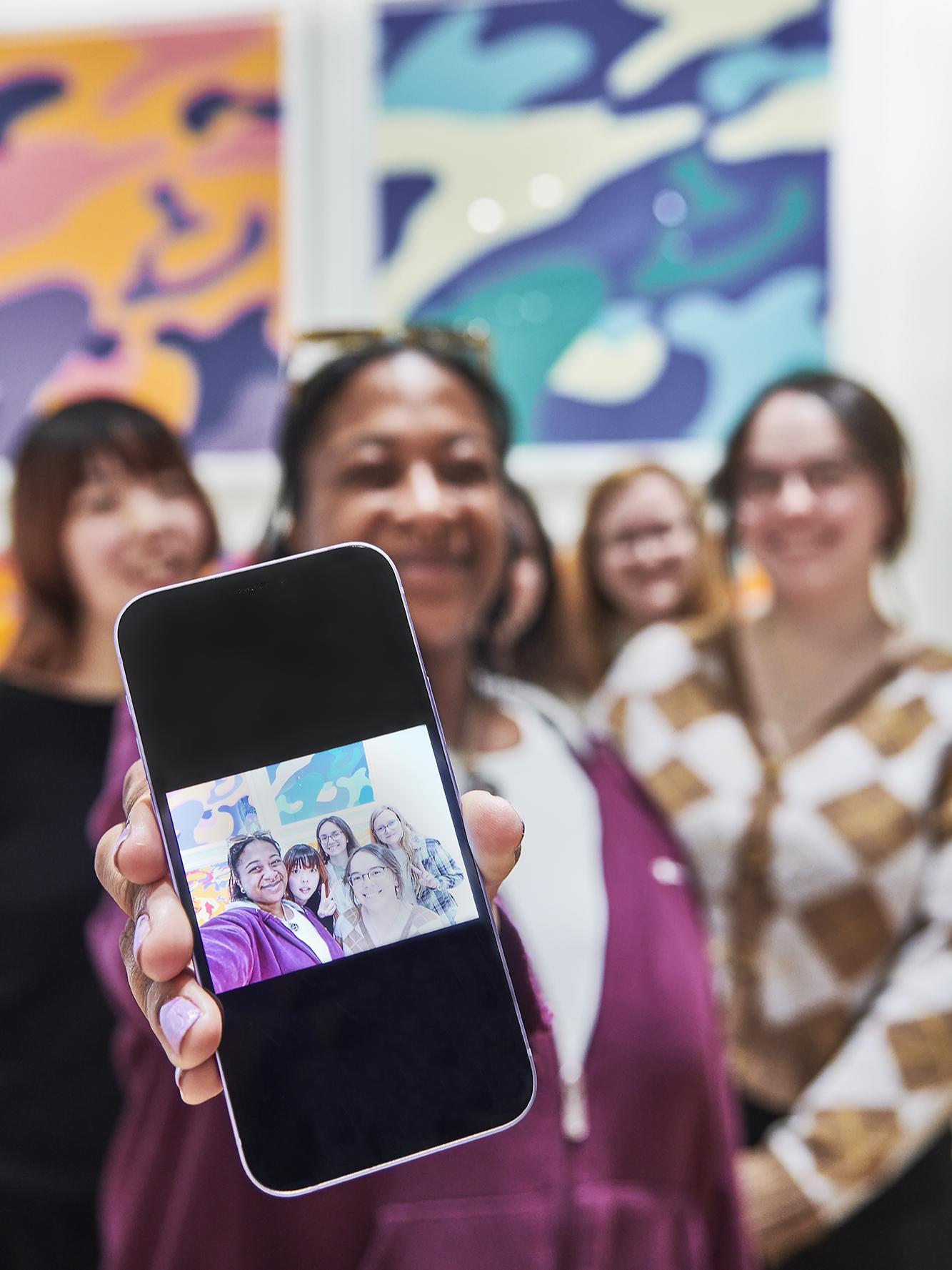 Five students taking a selfie