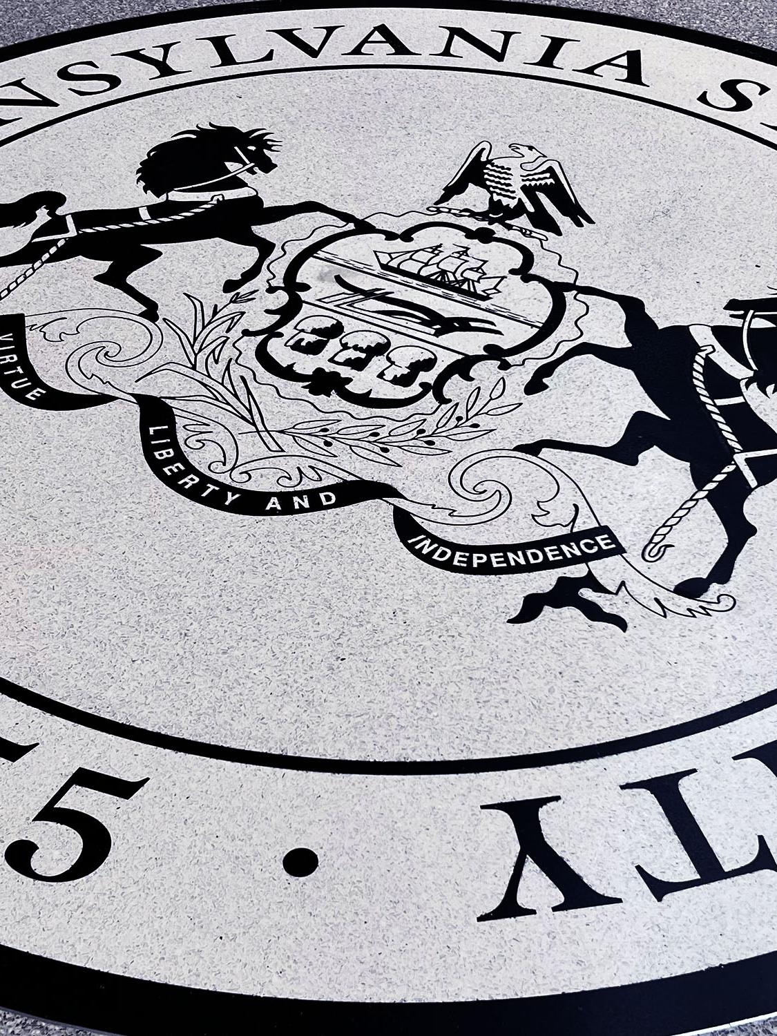 the seal of the university reading 1855 The Pennsylvania State University