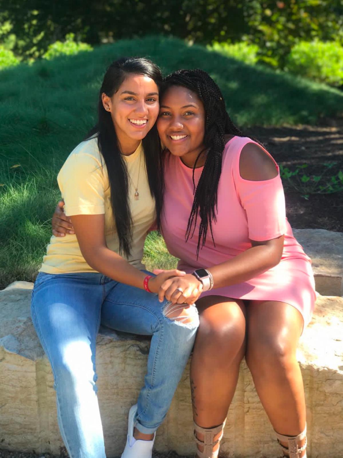 myeisha and dionna after getting engaged