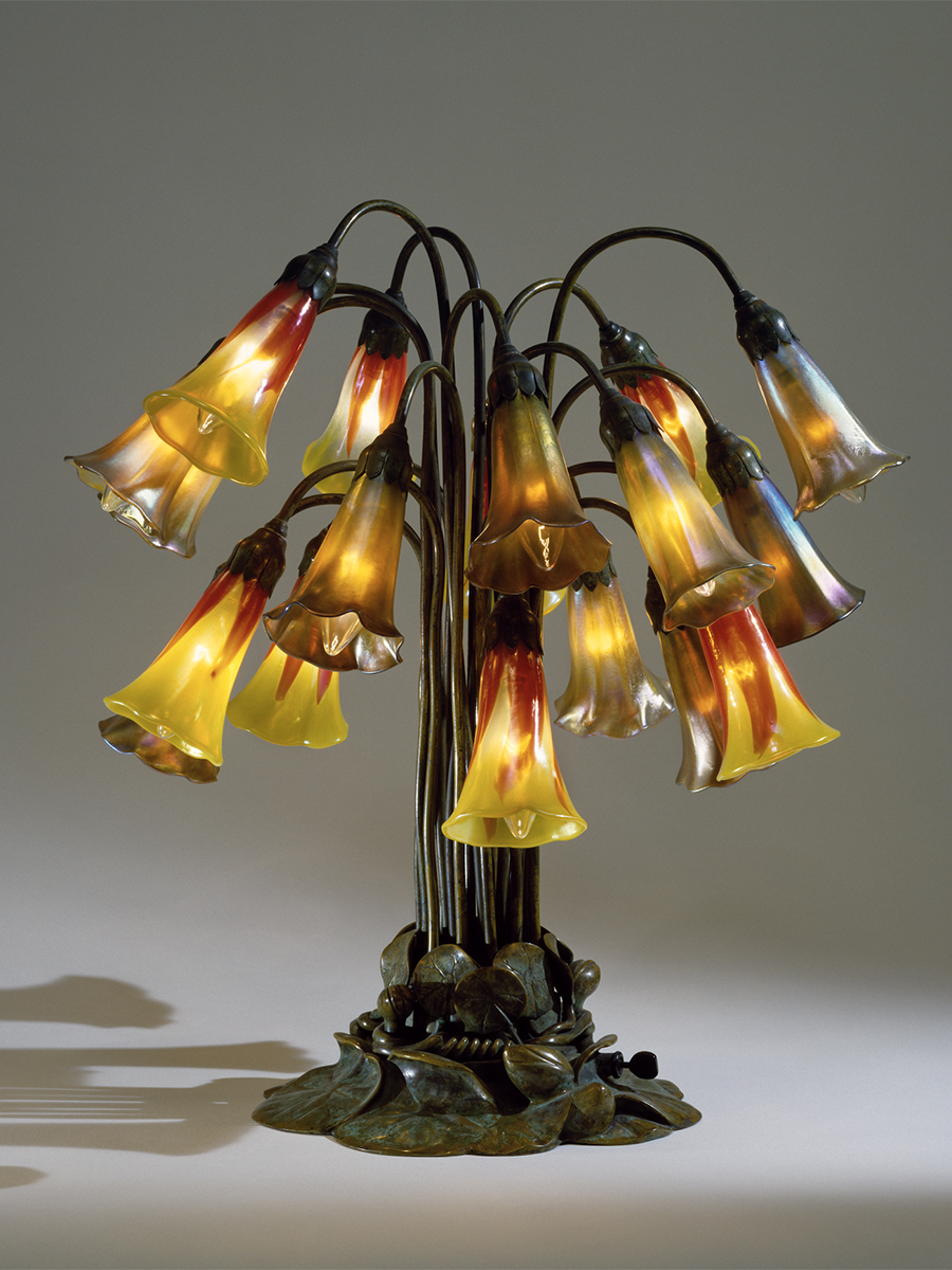 Image of a floral lamp