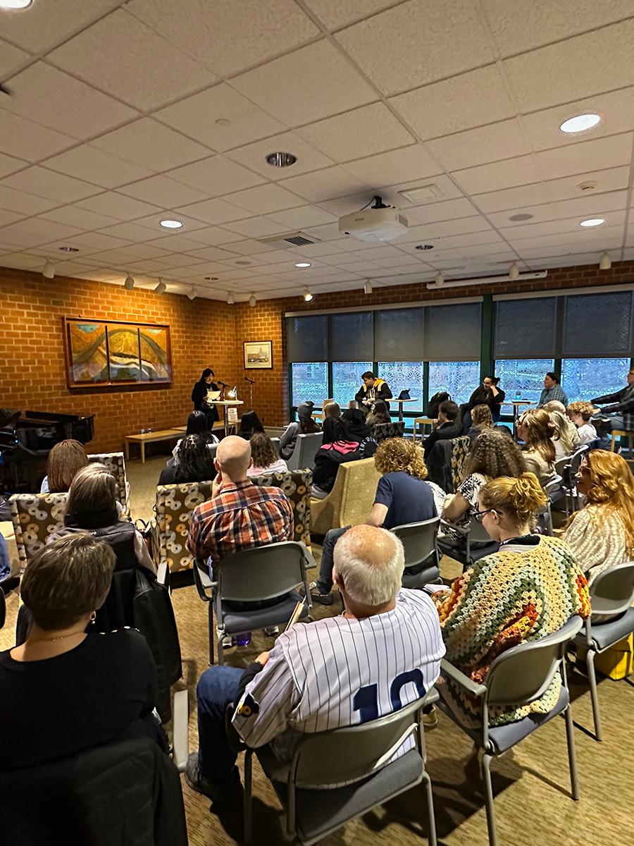 Audience members enjoy the event