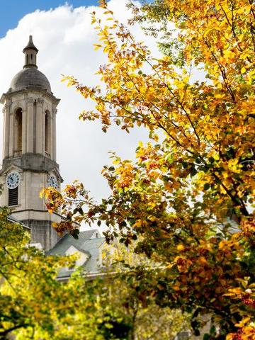 Old Main in the fall
