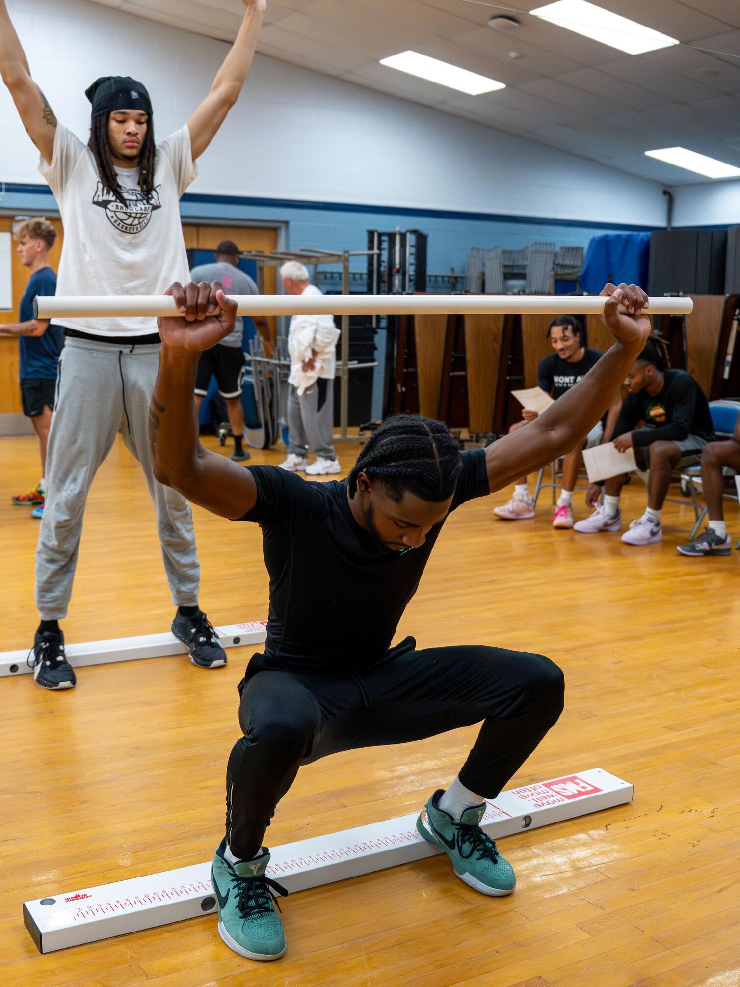 Student-athlete completes a Functional Movement Screening