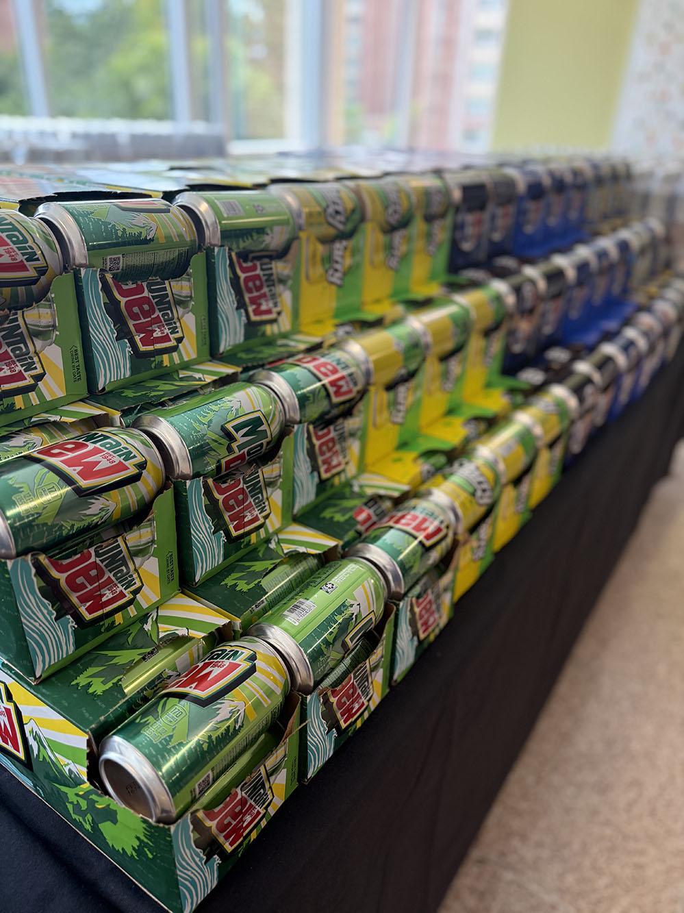 Pepsi products in aluminum cans were provided at the 2025 Convocation Dinner on Aug. 23 as a more sustainable alternative.