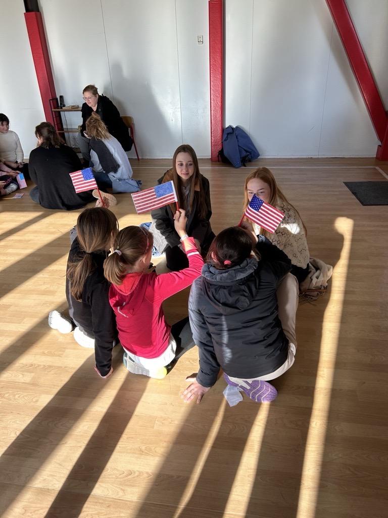 Students with children at the Alfani institute