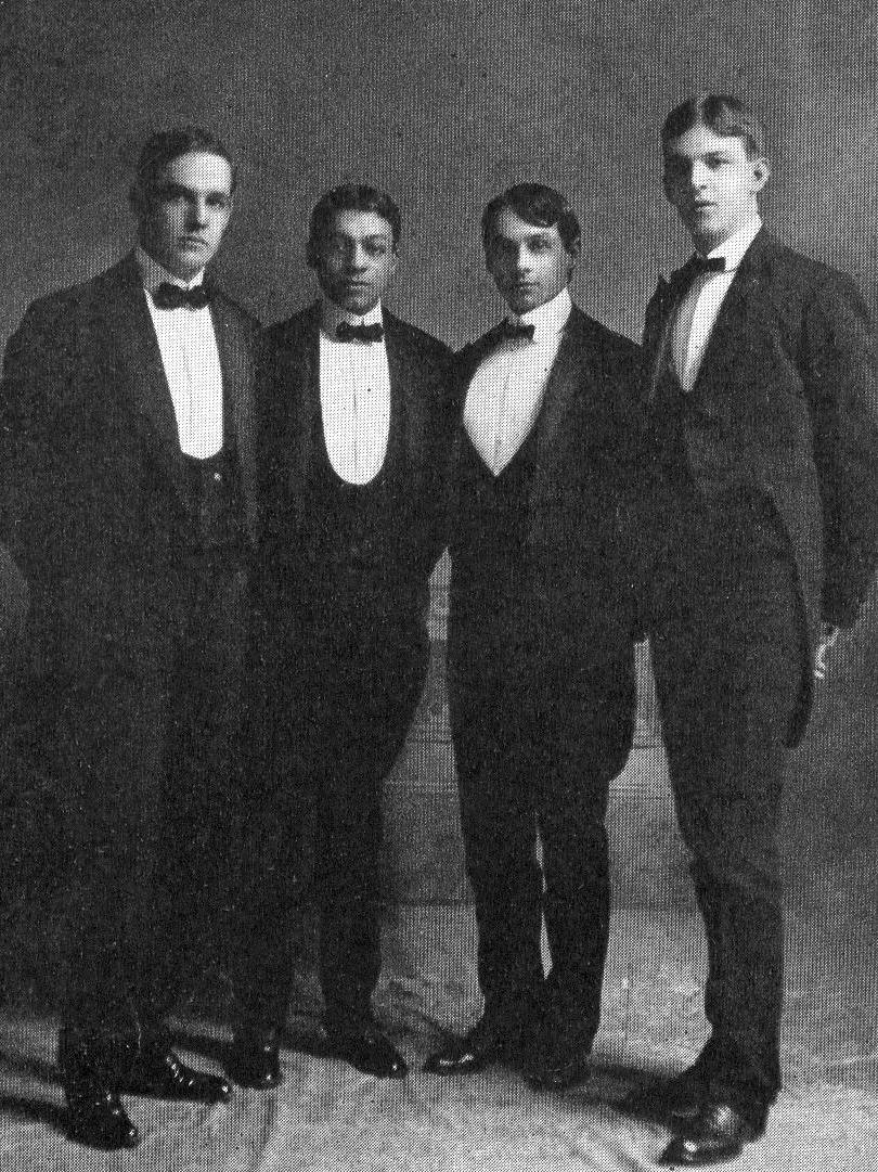 Calvin Waller as part of the Cecelian Quartette in the 1904 Penn State La Vie.