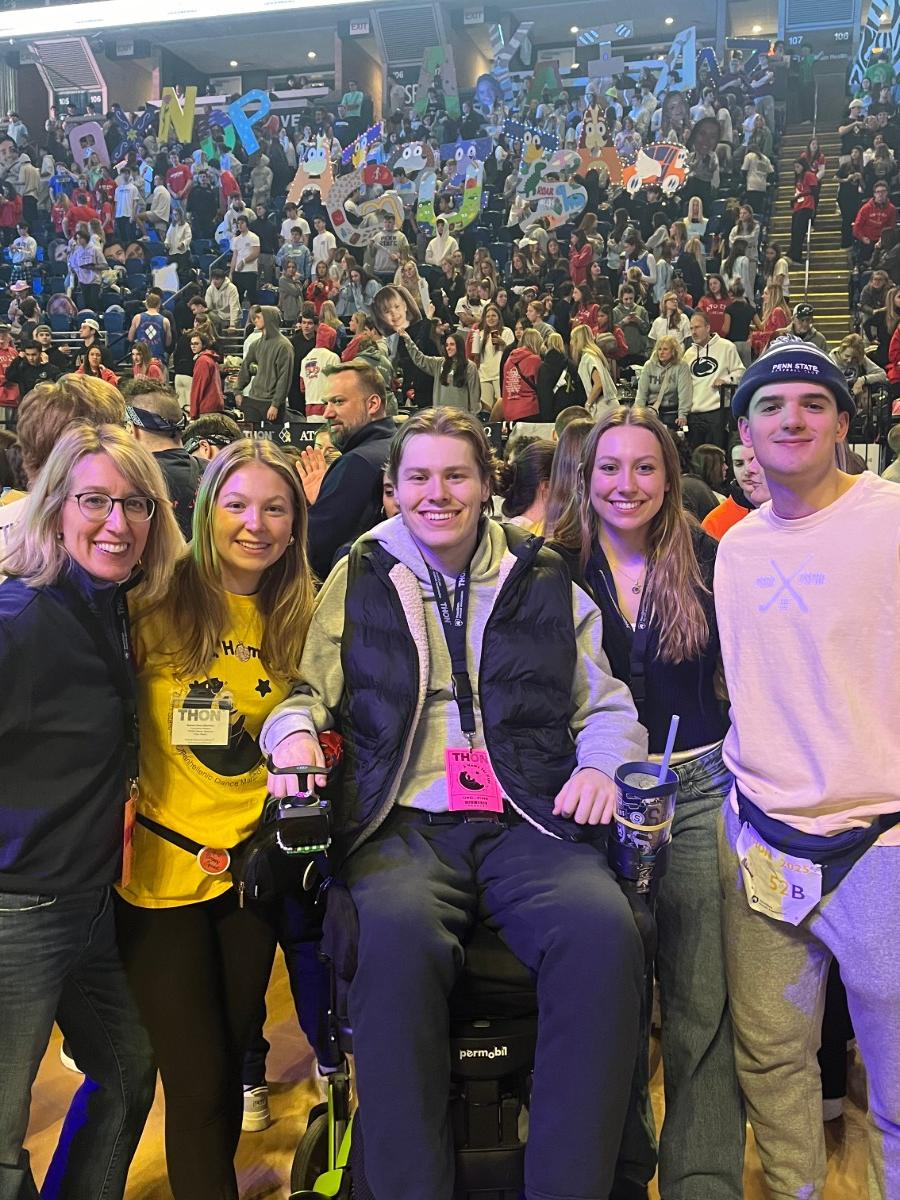Patrick Hoey enjoys THON with friends and family
