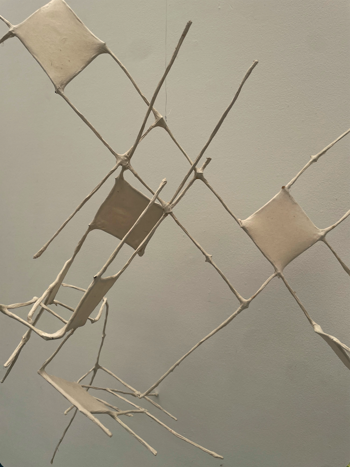 wire and handmade paper