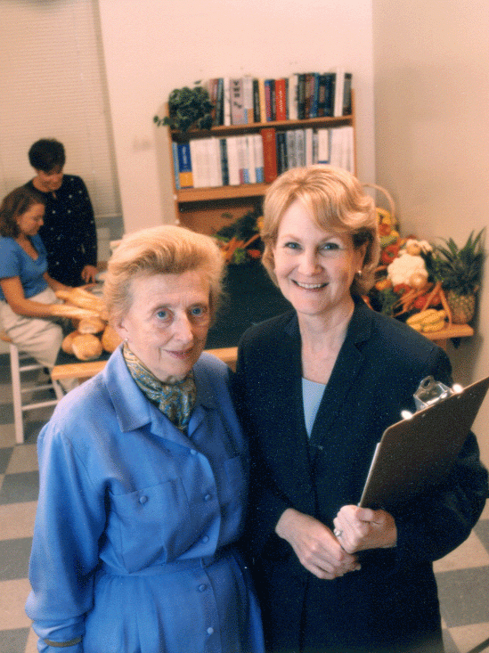 Helen Guthrie (left) is pictured with Barbara Rolls