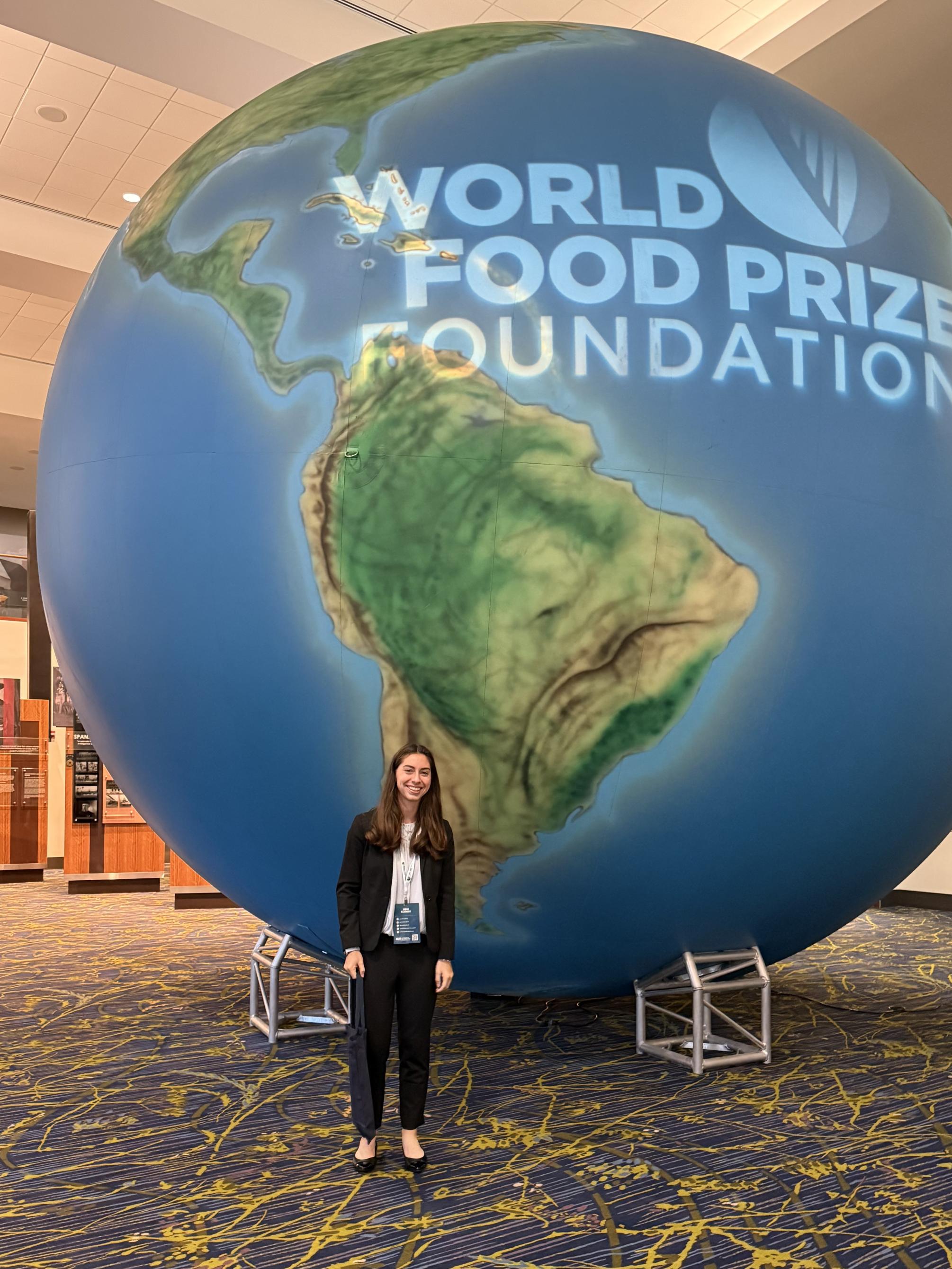 Sarah Flanagan at the Borlaug Dialogue in Des Moines.