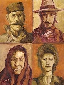 Painting of four people