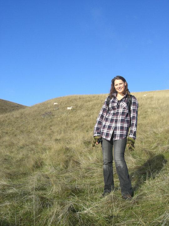 Julianna Razryadov standing in a field