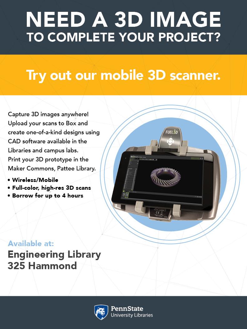 promotional graphic for new mobile 3D scanning technology