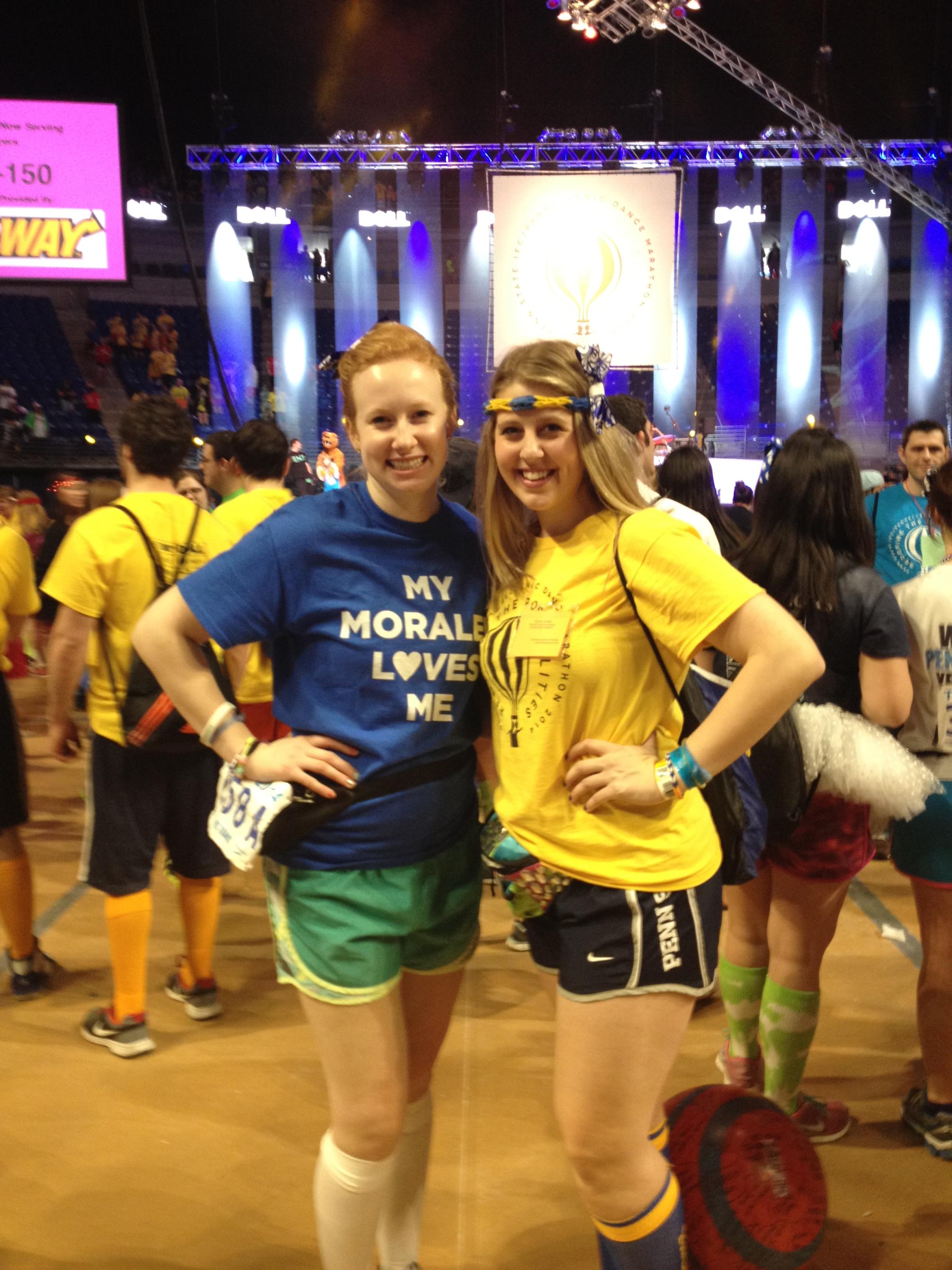 Duffett as a participant in THON.