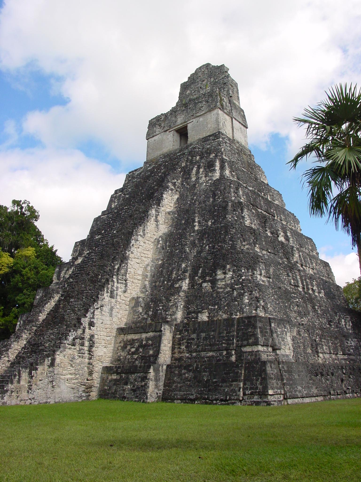 side view Tikal temple