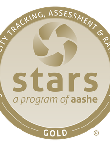 AASHE STARS' sustainability gold rating logo