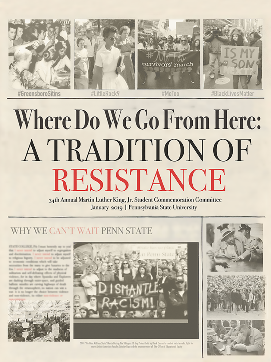 A Tradition of Resistance poster for MLK commemoration week 2019