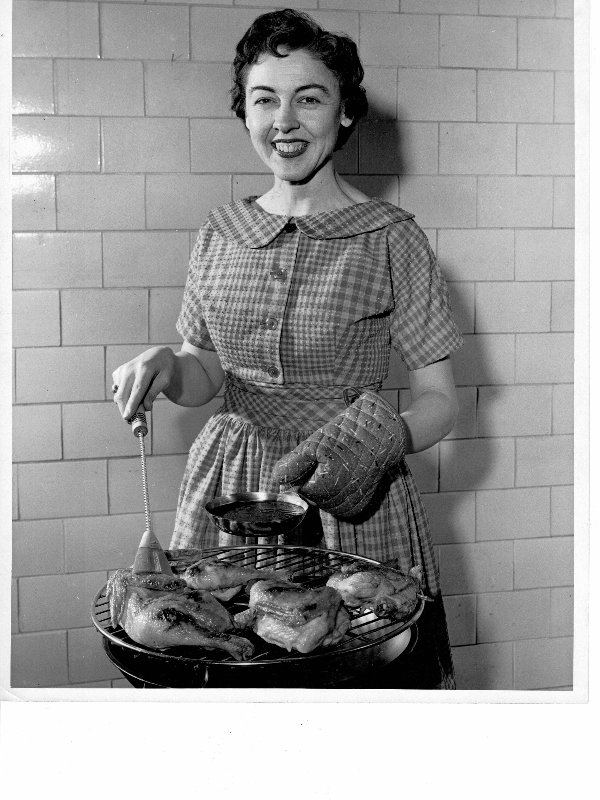 Catherine Frazier at her cooking show