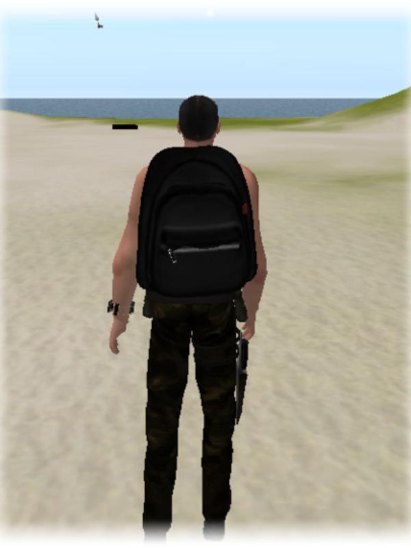 avatar wearing a backpack
