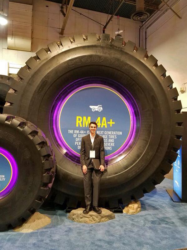 Millennium Scholar Brian Swab, a first-year mining engineering student, recently attending MINExpo in Las Vegas.
