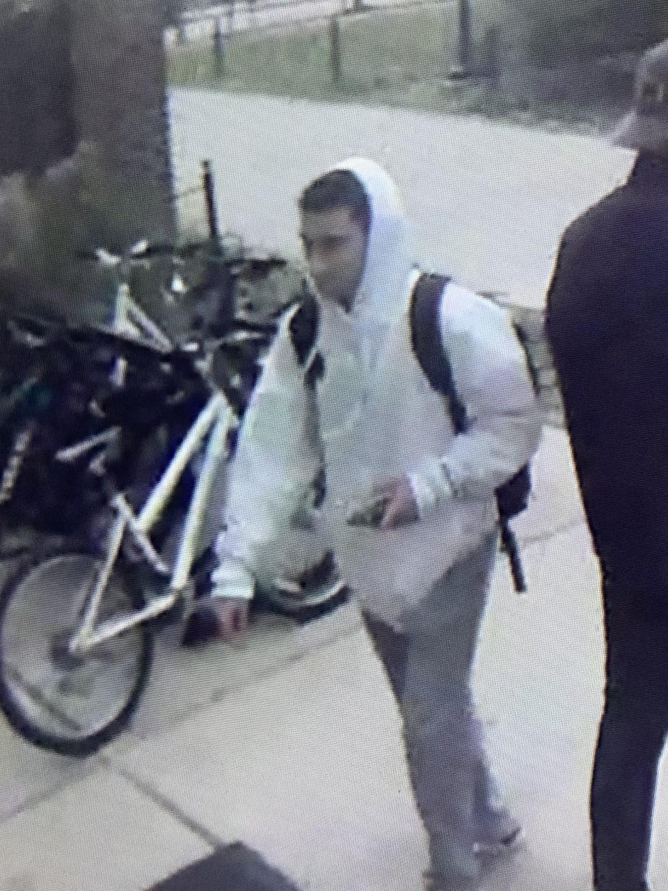 Penn State University Police are seeking help in identifying the pictured person of interest in connection with an incident of criminal trespass that occurred Nov. 11 in McElwain Hall at University Park. 