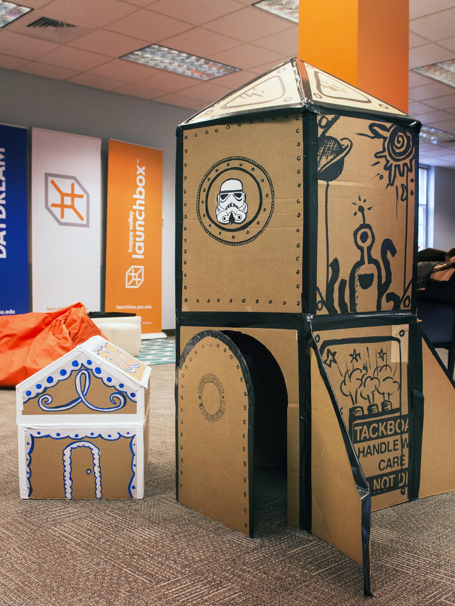 Cardboard spaceship