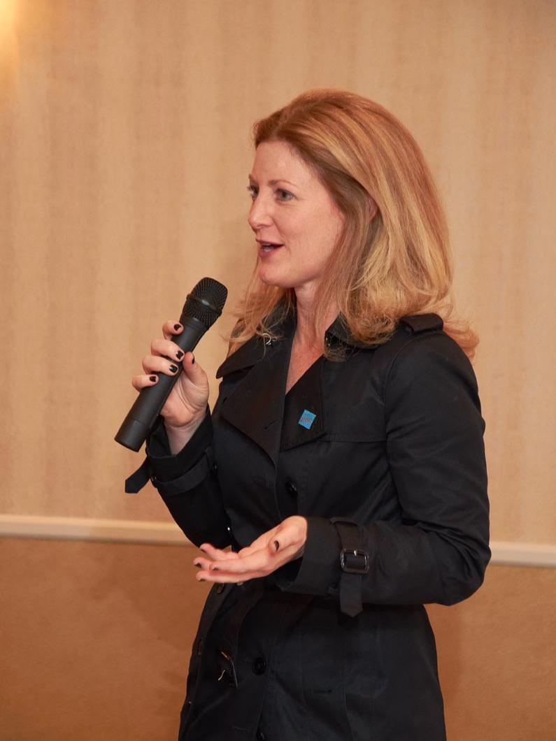 Katie Boscoe, senior vice president of Kohl's Department stores, speaks at the Awards Dinner