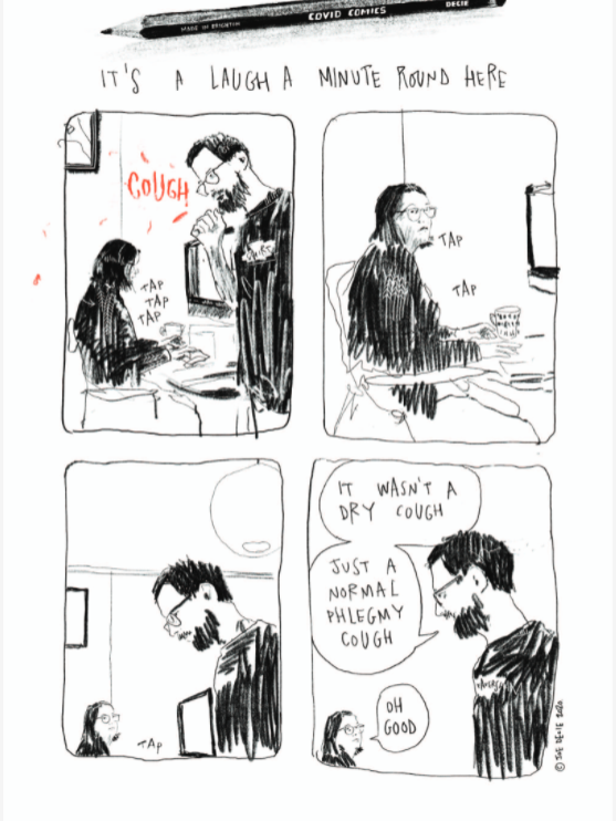 comic of man coughing