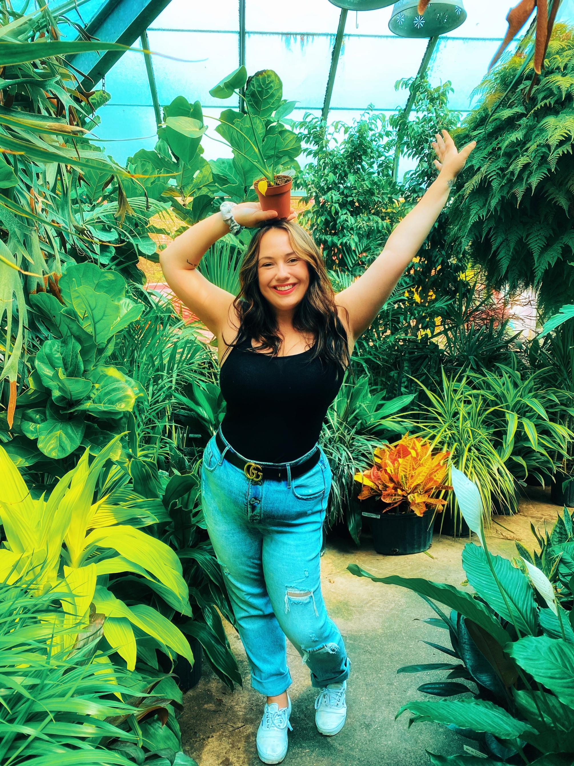 headshot of Angela DeGrosso in greenhouse
