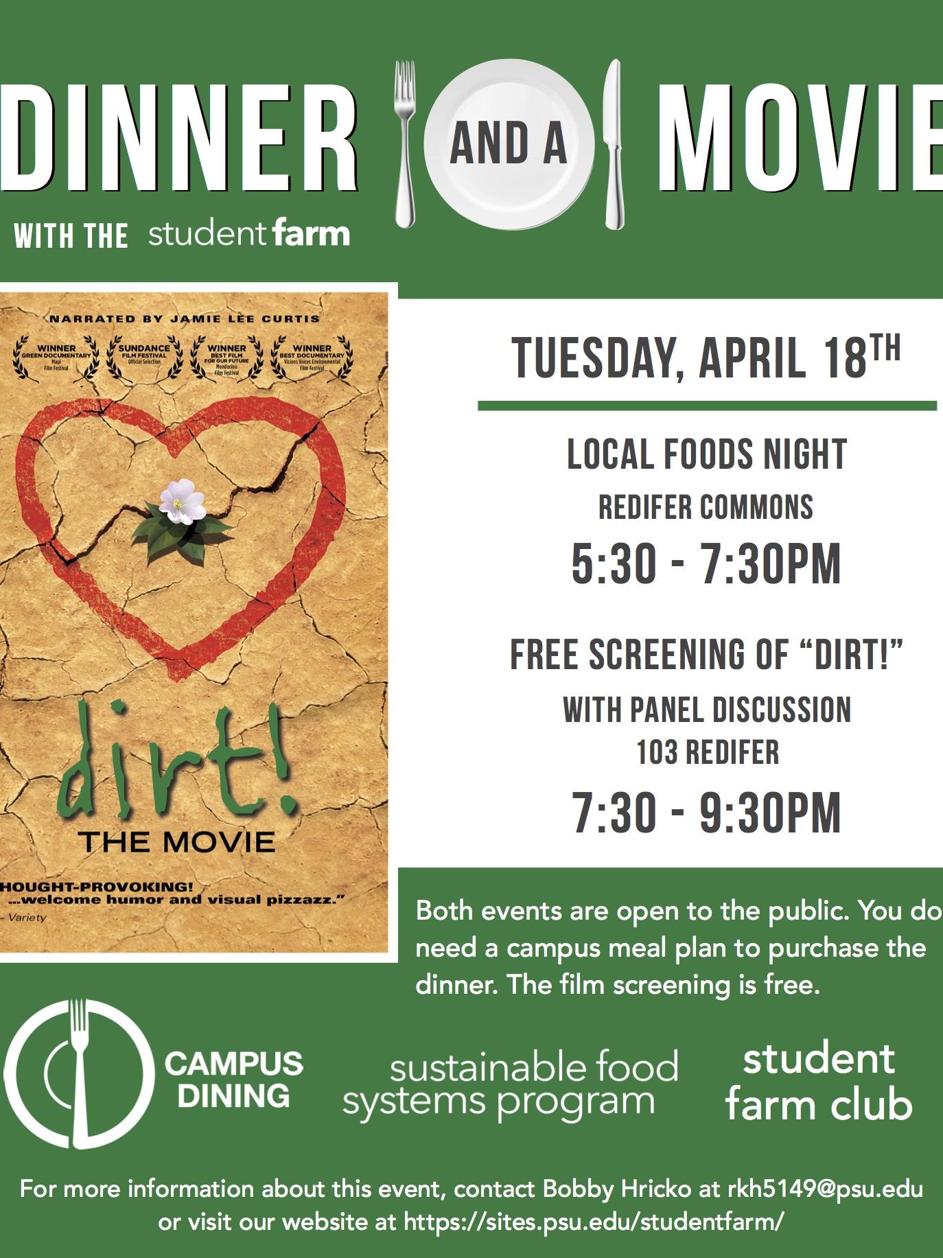 dinner and a movie flyer