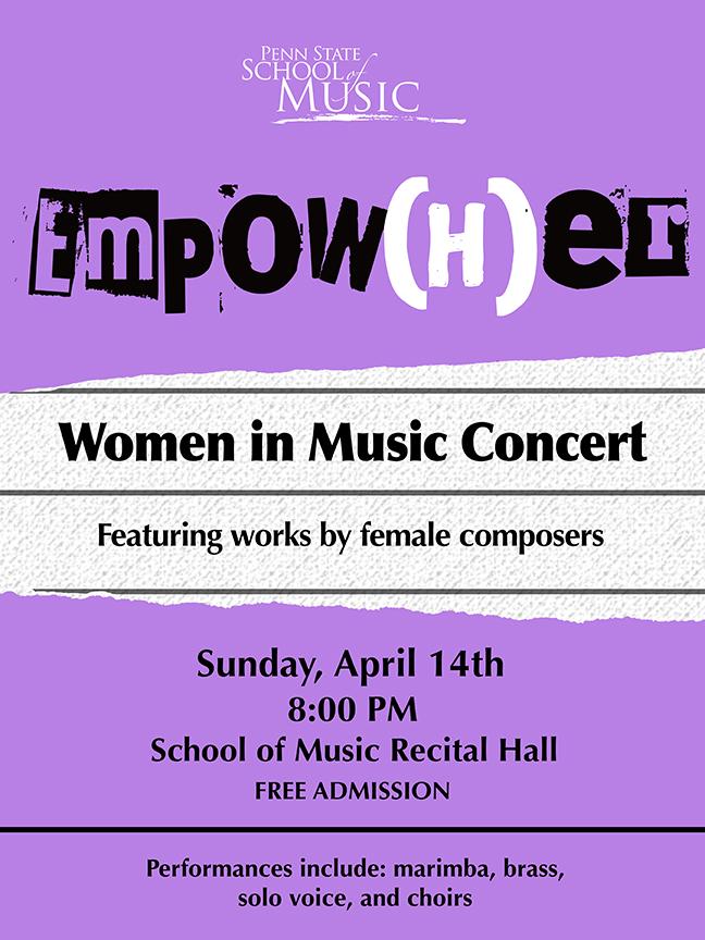 'Empow(H)er' Women in Music Concert Featuring Works by Female Composers
