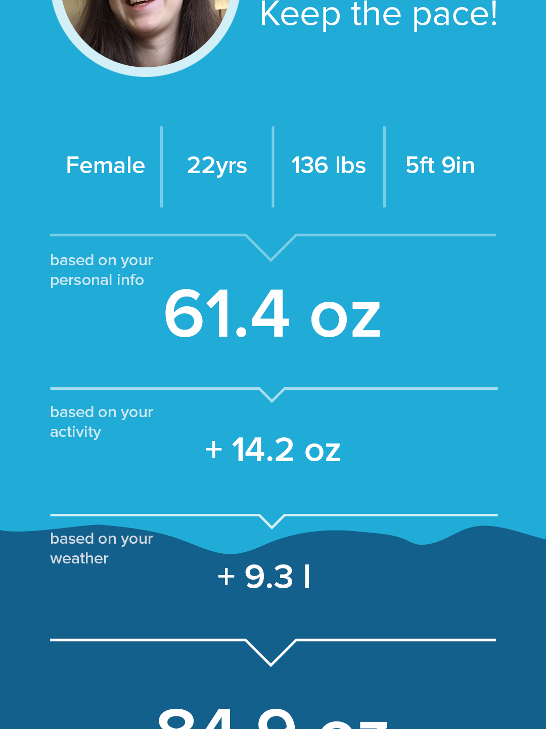 H2O-Pal app screen