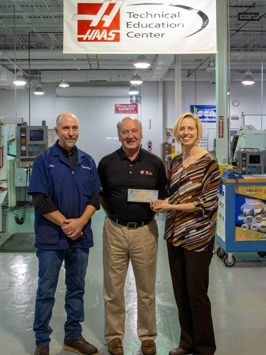 Haas Foundation check presentation Penn College
