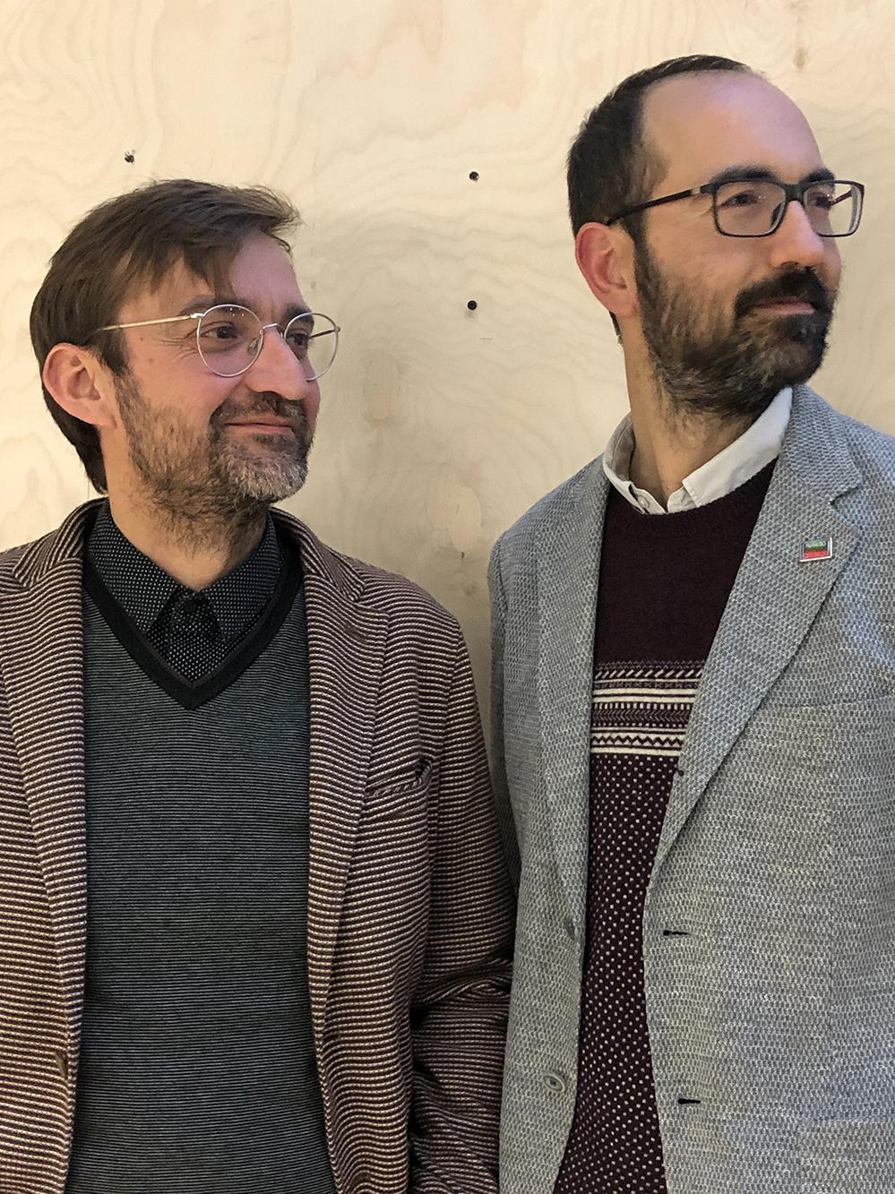 Side portraits of Juan Antonio Sánchez Muñoz, left, and Vincent Morales Garoffolo