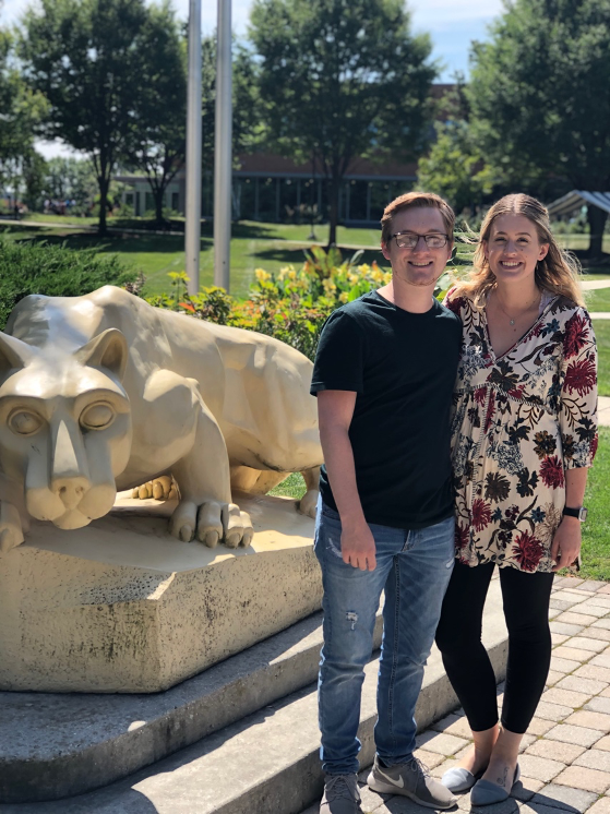Couple by Nittany Lion Shrine