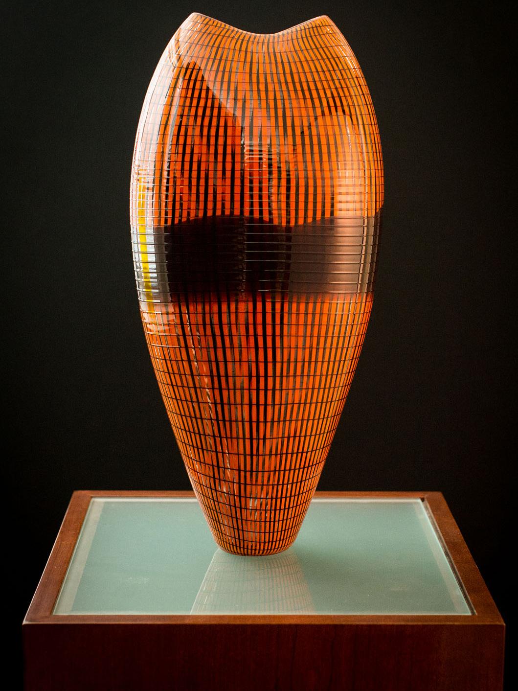 Lino Tagliapietra, “Tessuto,” 1999, blown and carved glass. Gift of Bette and Arnold Hoffman, 2016.113.