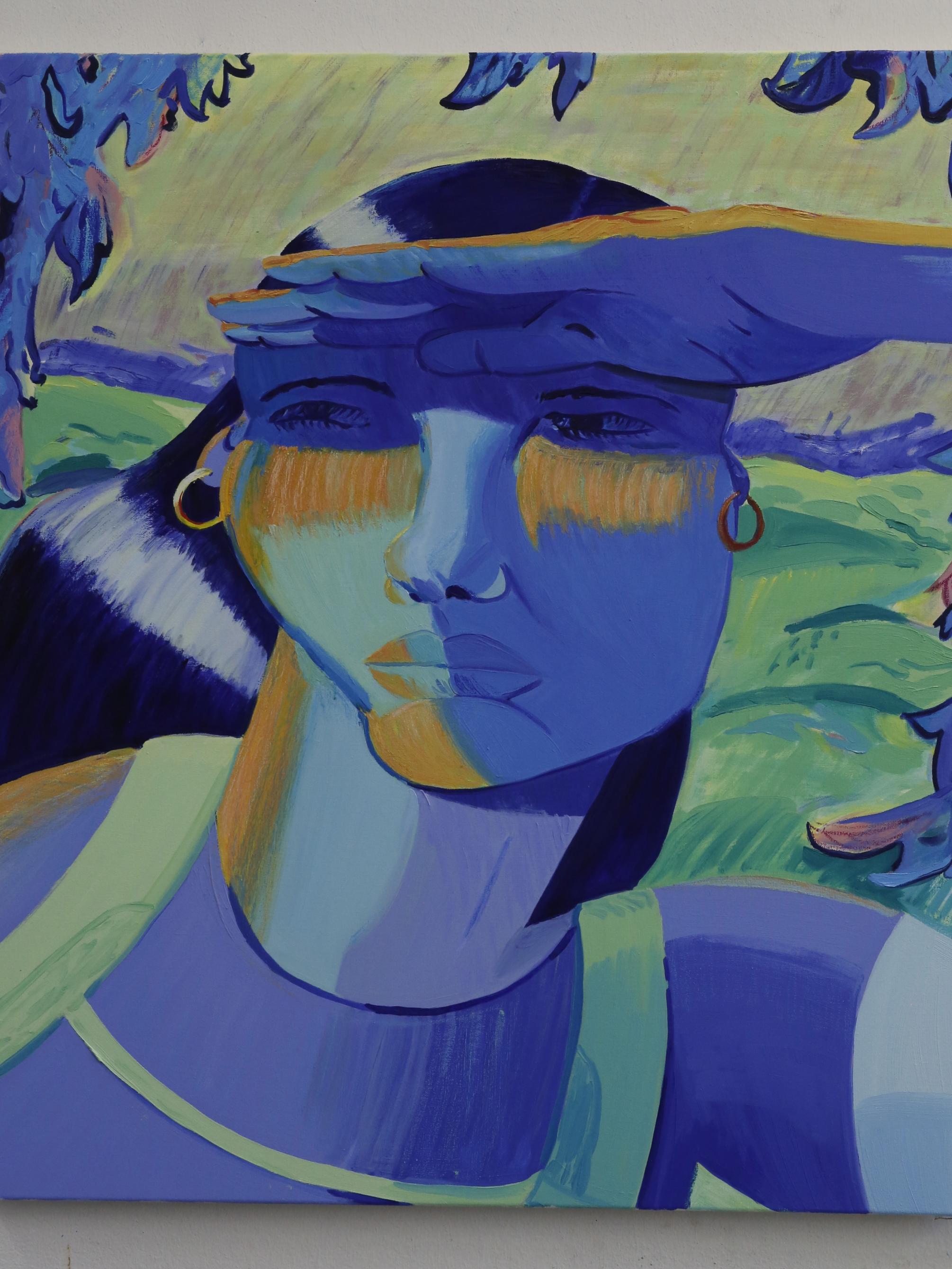 Miranda Holmes painting of a woman in a field