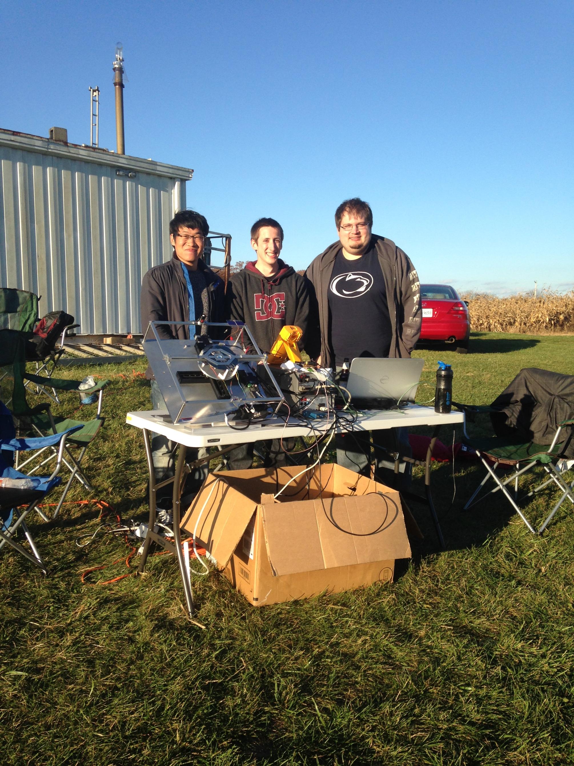 three researchers