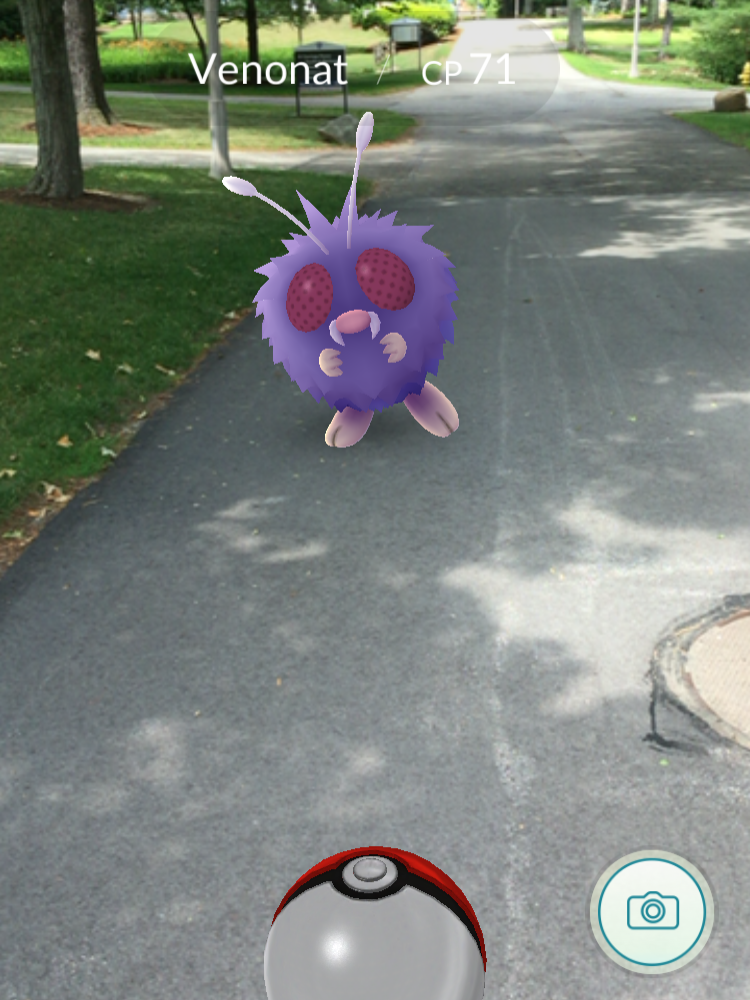 A Pokemon character on the campus of Penn State Behrend