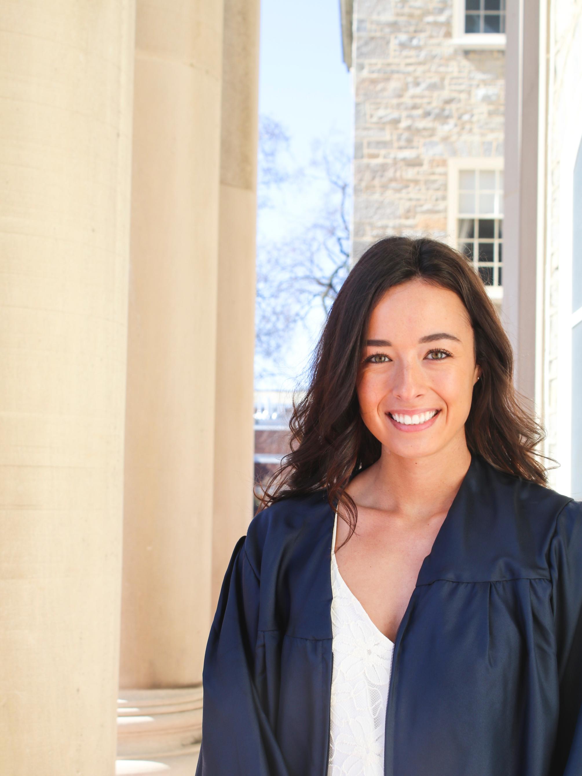 Alexandra Tiano in graduation gown