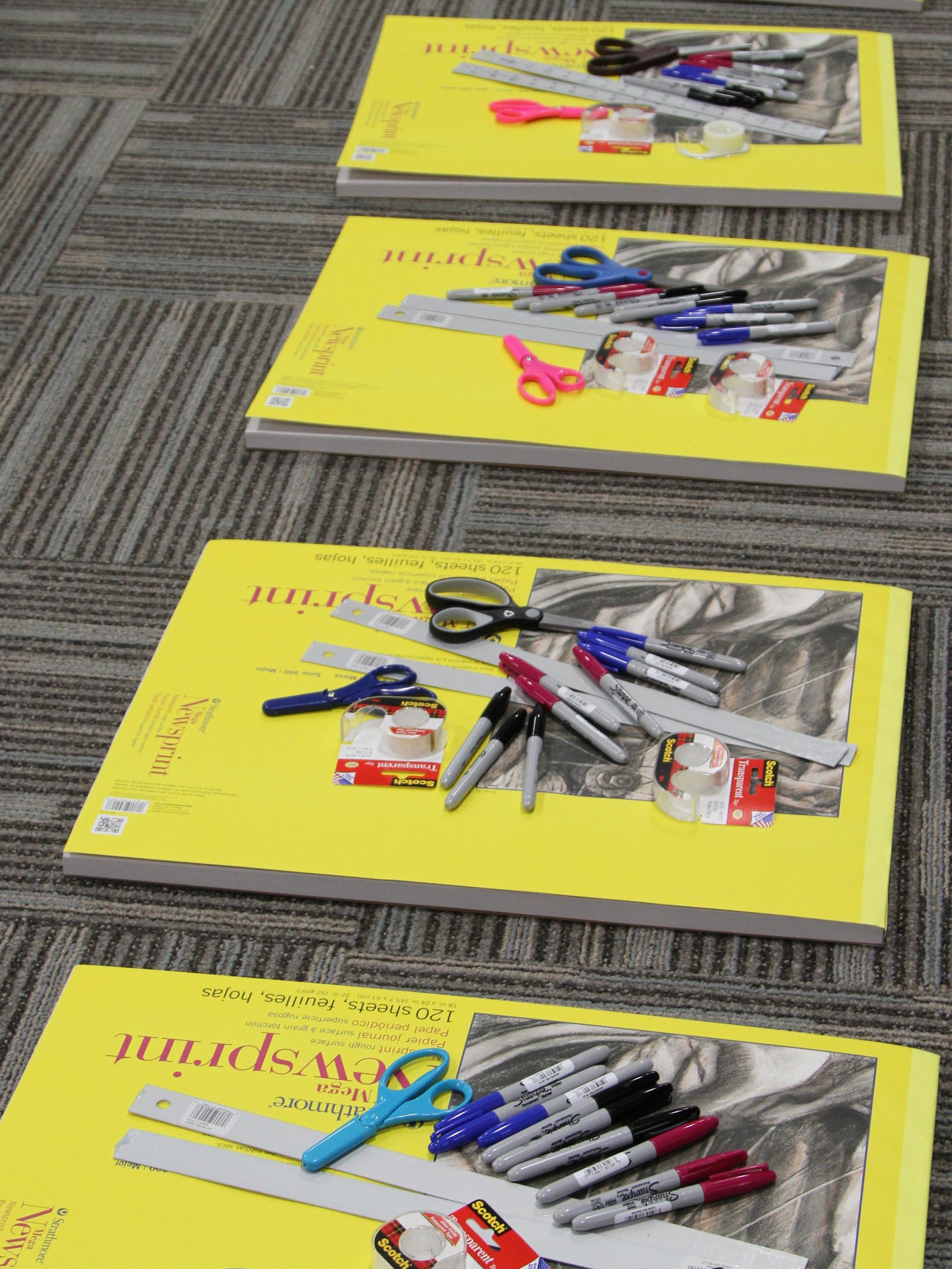 Supplies for the Design workshop