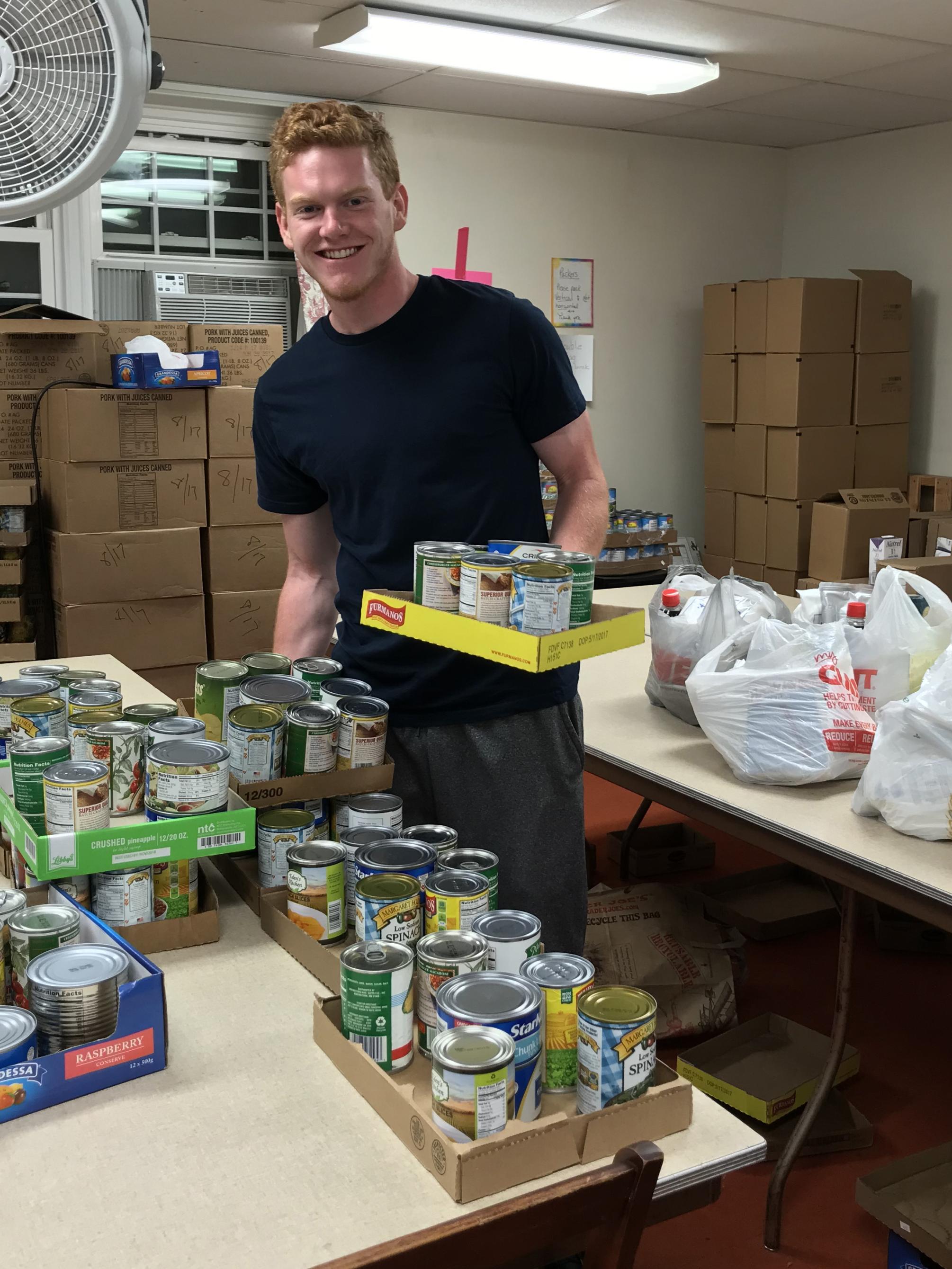 Brian Reynolds at the Media Food Bank